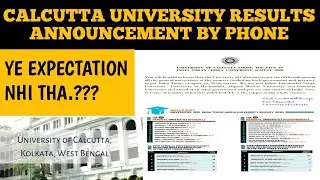 CULCATTA UNIVERSITY RESULTS ANNOUNCEMENT BY PHONE:Calcutta University Results: cu results