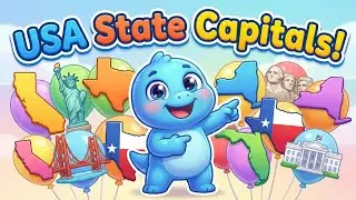 50 US States & Their Capitals 🇺🇸 | Easy Learning for Kids