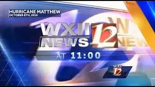 WXII 12 Newscast featuring Hurricane Matthew coverage in 2016