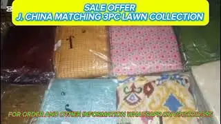 Super Sale Offer J. China Matching Lawn 3Pc Colection #junaidjamshed #lawn #trending #viral #reels