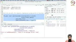 Hands on with R for Logistic Regression