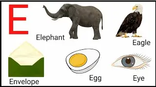 Letter E Words | words that start with letter e with pictures | twin kids zone
