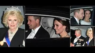 Pregnant Kate Middleton Wears Princess Diana's Tiara with Camilla attend Diplomatic Reception