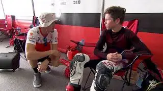 Jack Miller speaks with Bill Van Eerde after his crash