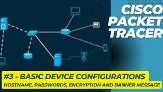 #3 - Cisco Basic Device Configuration I device hostname, passwords, encryption & banner message