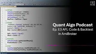 E3 Podcast AFL Code and Backtesting