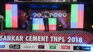 TNPL 2018 - Emcee Indu co hosting with RJ Saravanan