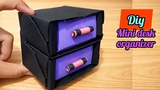 DIY Mini paper desk organiser drawer | how to make cute Mini paper wardrobe | Origami craft |
