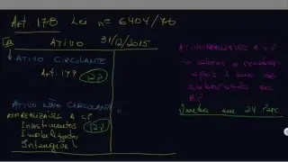 CONTABILIDADE GERAL - Aula 8: O Ativo Não Circulante (art. 178 - Lei 6.404/76)