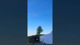 Midnight sun at the Snowpark💙 #arctic #exclusive #nature #explore #fypシ #explorepage #resort #fy