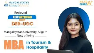 MBA in tourism & Hospitality management in online/distance mode from Mangalayan University! 