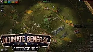Ultimate General : Gettysburg - Day One Morning - Arriving at Gettysburg Confederates Gameplay