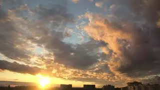 15.09.2020 Sunset, altocumulus stratiformis / Закат, высококучевые слоистообразные. Score: 5/5.