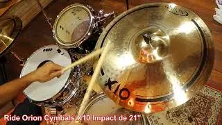 Ride Orion Cymbals X10 Impact de 21