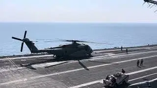 Flight operations. #navy #flynavy #aviation #deploymentlife #aircraftcarrier #helicopter #flightdeck