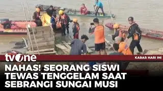 Perahu Motor Hilang Kendali, Pelajar Tenggelam di Sungai Musi | Kabar Hari Ini tvOne