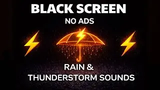 🔴 Heavy Rain & Thunder &ndash; Black Screen | Soothing Sleep Music for Night Calm
