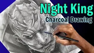 Night King Charcoal drawing | Game of Thrones Portrait Painting