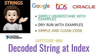 Decoded String at Index | Clean Code | TCS | GOOGLE | ORACLE | Leetcode - 880