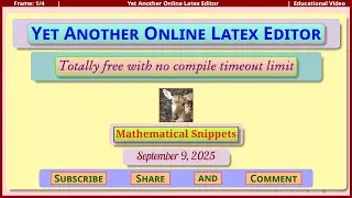 A free online Latex editor with no timeout limit