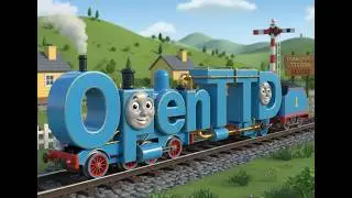 Thomas the tank engine in OpenTTD (this is vehicle set with friends)