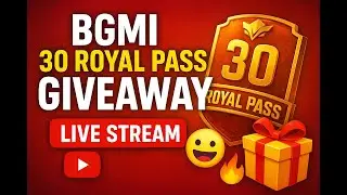 BGMI 30 Royal Pass Giveaway 🎁 | Live Stream | Free RP Event 2025 🔥