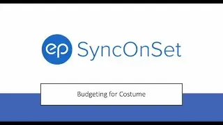SyncOnSet: Budgeting for Costume