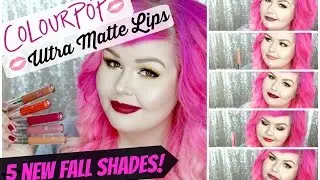 Colourpop Ultra Matte Lip Swatches | 5 New Fall Shades