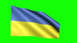[4K] Ukraine Flag - Green Screen