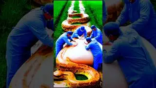 Giant Snake Emergency Surgery Rescue #meowvn #snake #shorts