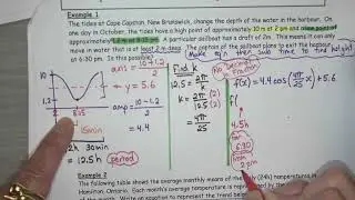 MHF4U1 6.6 Modelling with Trigonometric Functions Part 1