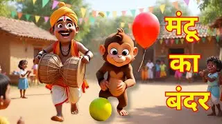 2 Rhymes Kids Song | Mantu Ka Bandar🐵 | Billi Mausi🐱 By RhymeeRoo Kids