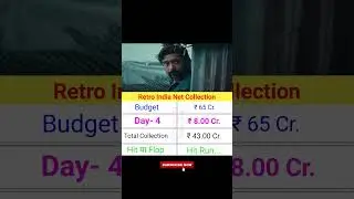 Retro India Net Collection Day- 4 || #retro #suriya #poojahegde #shorts