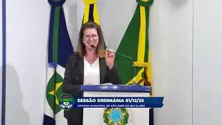 Sessão Ordinária Câmara Municipal de São José Do Rio Claro 01/12/25 02