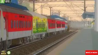 REALISTIC DENSE FOG AND ARRIVAL AND DEPARTURE OF SUPERFAST TRAIN EVENING REALISM IN OPENRAILS
