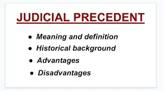 Doctrine of Precedent | Ratio decidendi sources of law #judicialprocess #jurisprudence #staredecisis