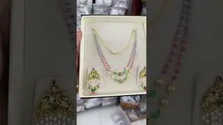 Beautiful multi colour pearls necklace with Earrings available in MN fashion for orders 6303839092