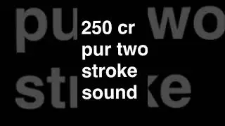 250 cr pur two stroke sound raw