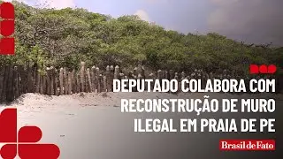 Deputado colabora com reconstrução de muro ilegal em praia de  PE