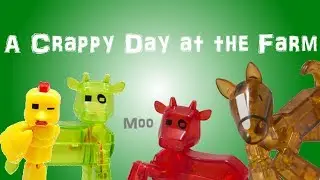 A Crappy Day at the Farm | #Stikbot | JJ & Allie Stikbot Films ft. Audy's Adventures