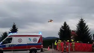 Laskowa. Wypadek motocyklisty z samochodem
