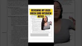 Green Card Interview Notice Review #immigration #greencard