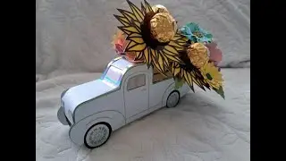 Father's Day pickup truck bouquet step by step / Arreglo floral Camioneta