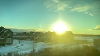 Magical Winter Morning: Snow Like Diamonds in the Sunlight | Go Train Ride in Barrie ❄️✨