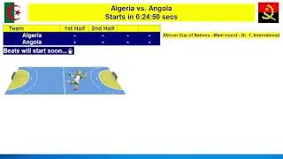 Algeria vs Angola | Handball African Cup of Nations 2026 | Main Round Group 1 LIVE SCORE Jan 27