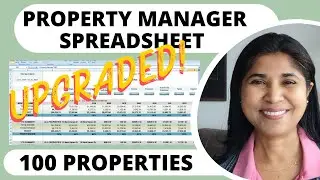 Property Manager Spreadsheet 100 properties Rental Income Expense Security Deposit Landlord Reports
