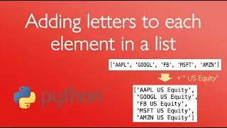 Adding letters/strings to each element in a Python list
