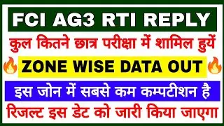 FCI AG3 Total Attendance 2023 || FCI AG3 Result Date 2023 || FCI AG3 Result Update 2022 ||