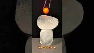 1000&deg;C Fireball vs Ice🧊 #shorts #asmrsounds #youtubeshorts #experiment