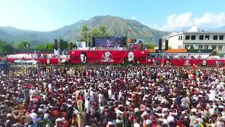 Imran Khan (PTI) Jalsa Drone short in Muzaffarabad Azad Kashmir